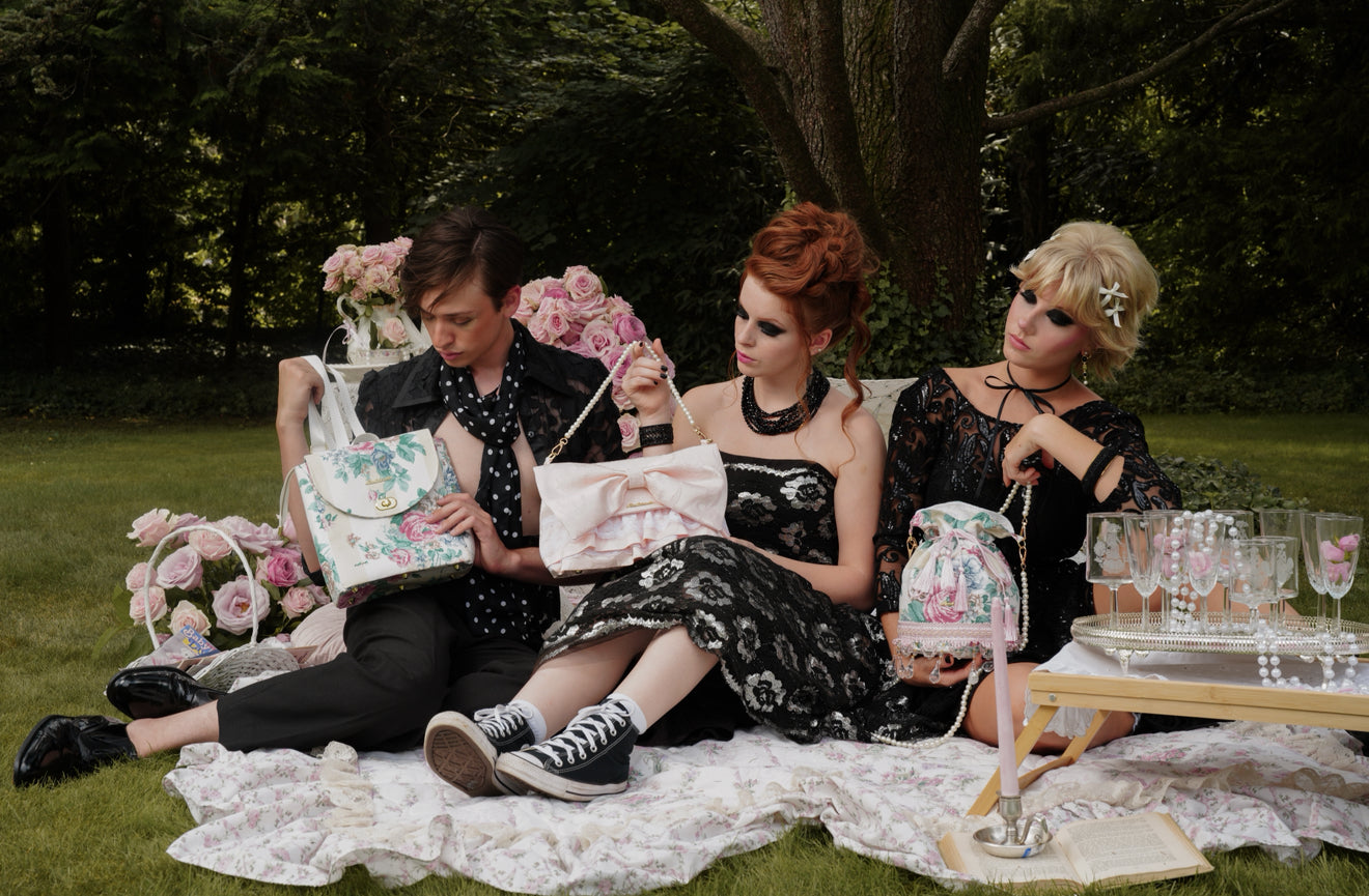 The Garden at Midnight Rococo Book Bag