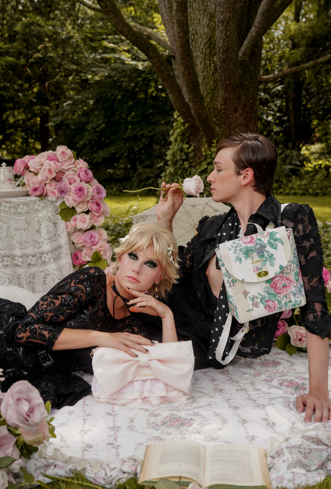 The Garden at Midnight Rococo Book Bag