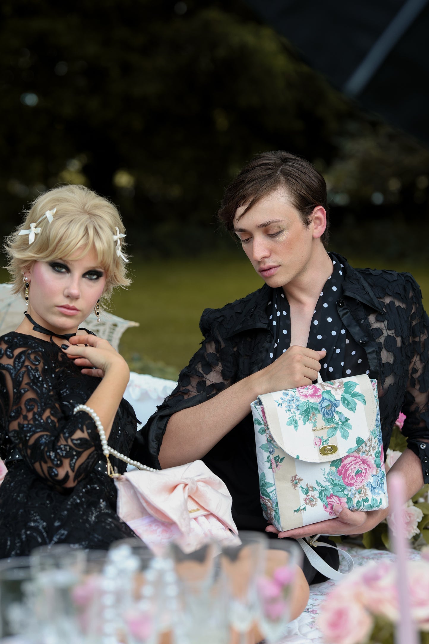 The Garden at Midnight Rococo Book Bag
