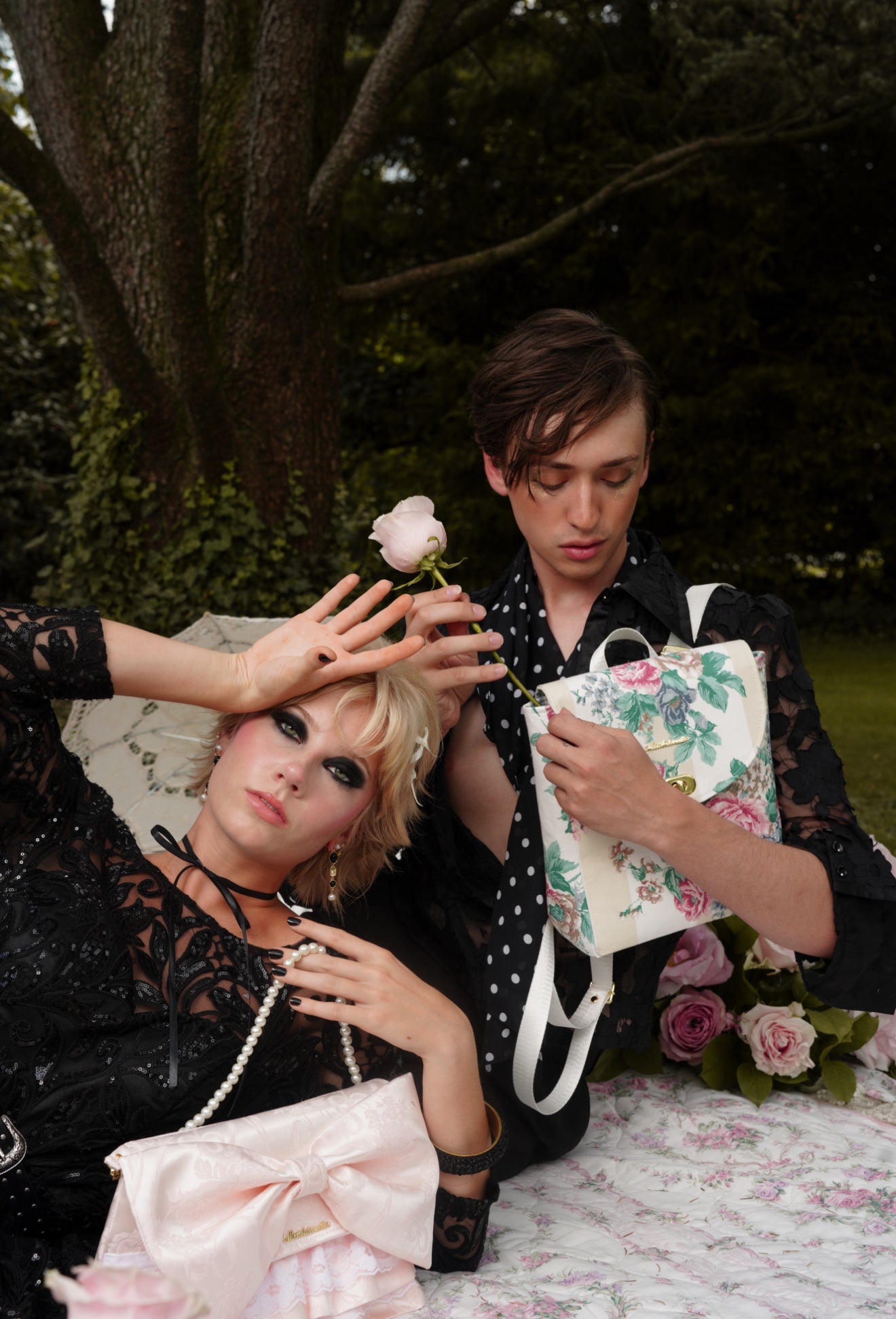The Garden at Midnight Rococo Book Bag