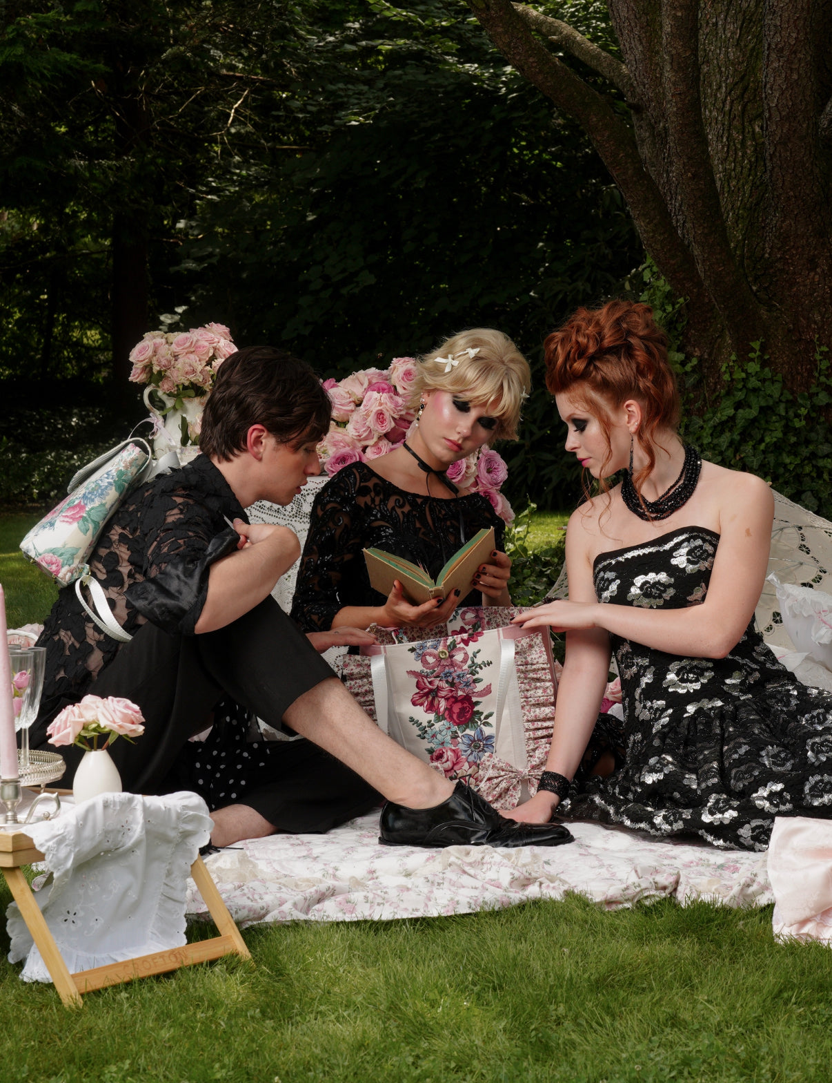 The Garden at Midnight Rococo Book Bag