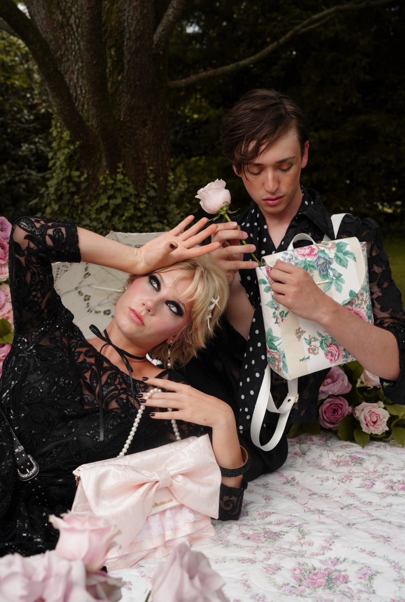 The Garden at Midnight Rococo Book Bag
