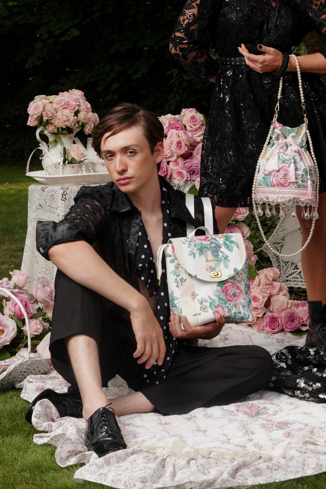 The Garden at Midnight Rococo Book Bag