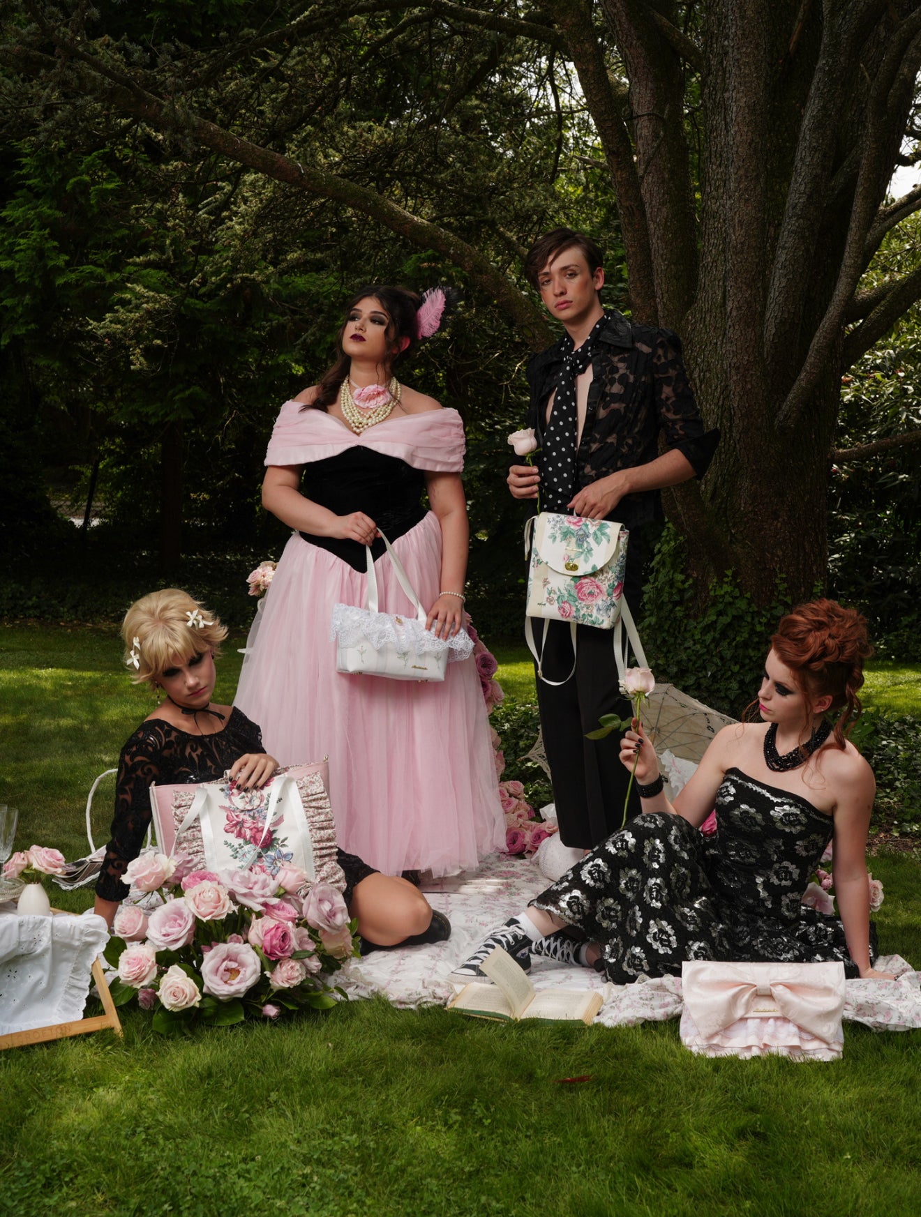 The Garden at Midnight Rococo Book Bag